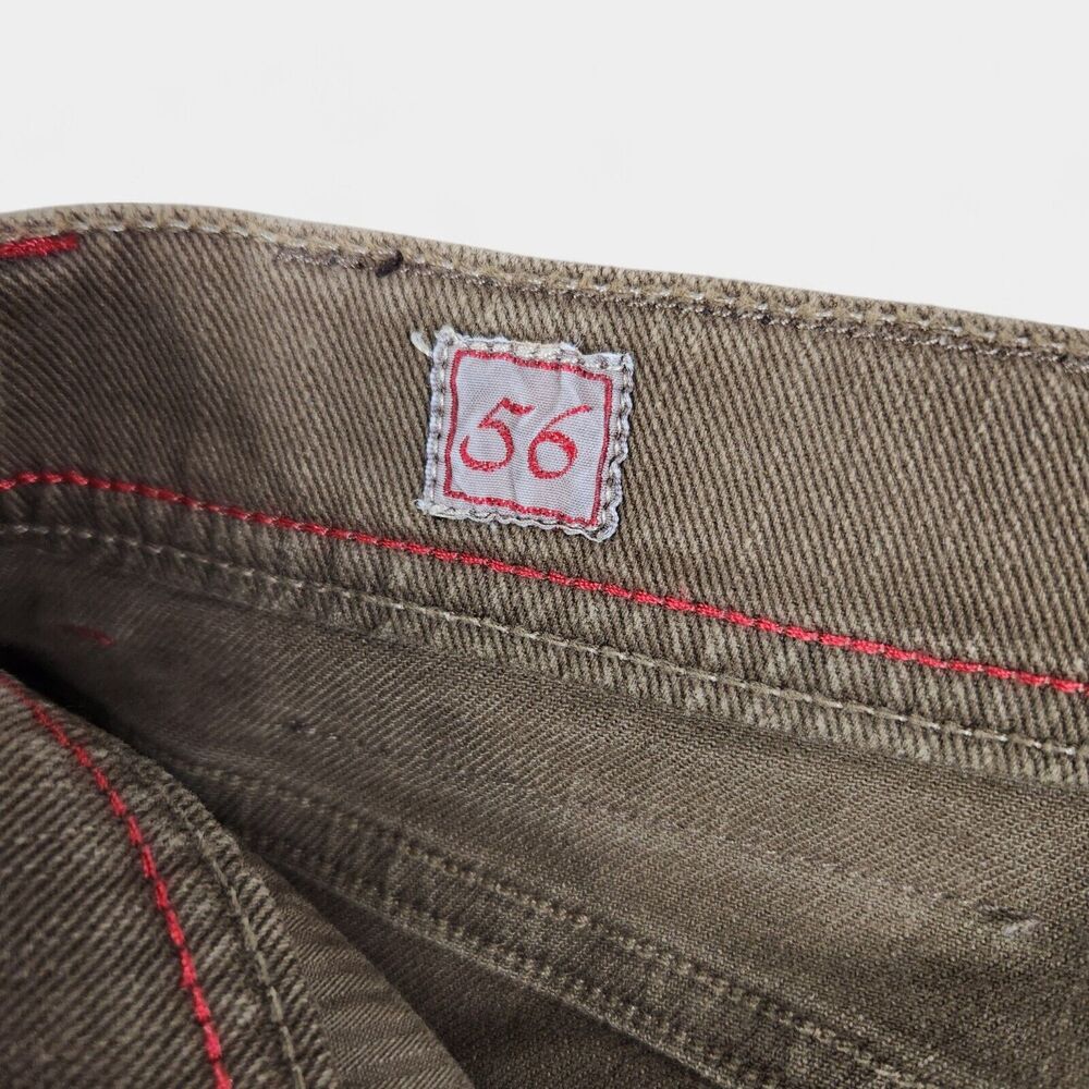 Marco Pescarolo Straight Leg Jeans Mens 56 IT 36x30 Measured Brown 100% Cotton - Picture 4 of 16